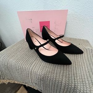 Beautiful Kate Spade Mary Jane Style in Black Suede